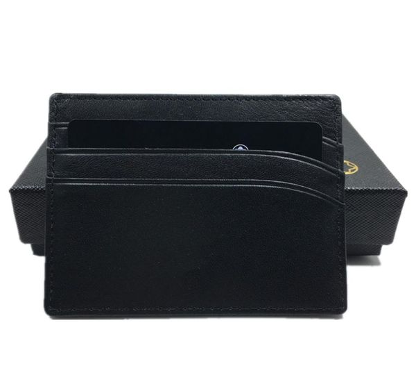 real leather id card case purse genuine leather thin credit card holder wallet 2023 new fashion business men slim coin purse pocke6273239, Brown;gray
